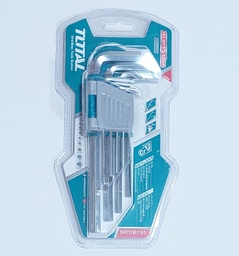 [T106191] JGO LLAVE HEXAGONALES TOTAL 9PCS 1.5 A 10MM BRAZO LARGO C/DISPENSAD BLIST