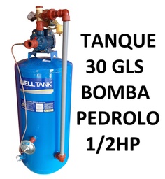 [TAPRES30] TANQUE PRESION 30 GAL C/BOMBA PEDROLLO