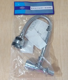 [ZF316A] LLAVE FR. SKUT FLEXIBLE PVC CROMADA 1/4V