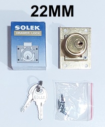 [C0780] CERRADURA P/CAJON PORTEK 52-22MM HL503P (SOLEK) 555B / 3/4